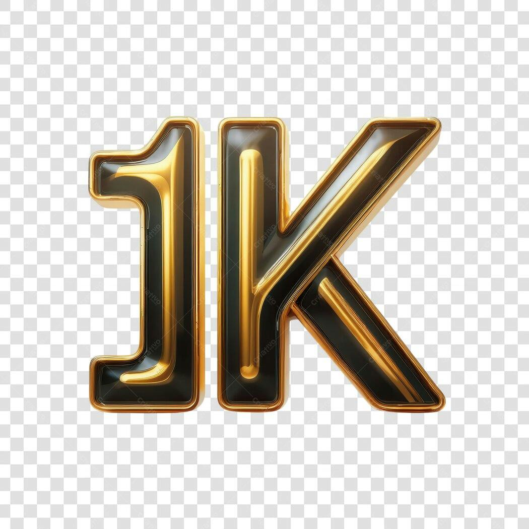 Logo 1k Seguidores PNG com fundo transparente