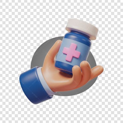 3D render Remédio Farmácia Cápsula Formulas Medicamnetos mão ícone png (2)