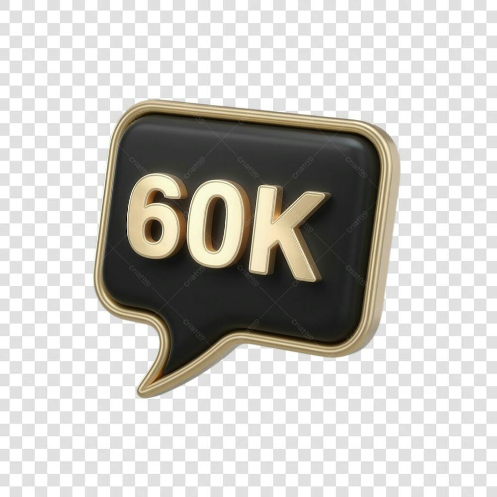3D render 60K Seguidores Instagram 60 Mil Número Elemento para Composição  png (2)