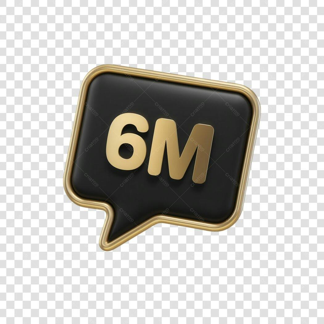 Ícone 6M Seguidores PNG com fundo transparente