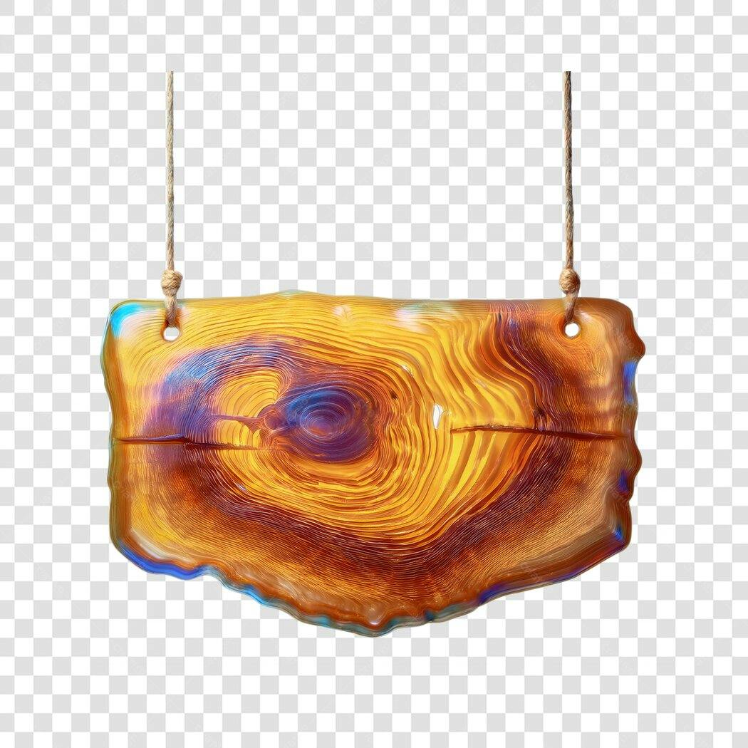 Banner de madeira PNG com fundo transparente