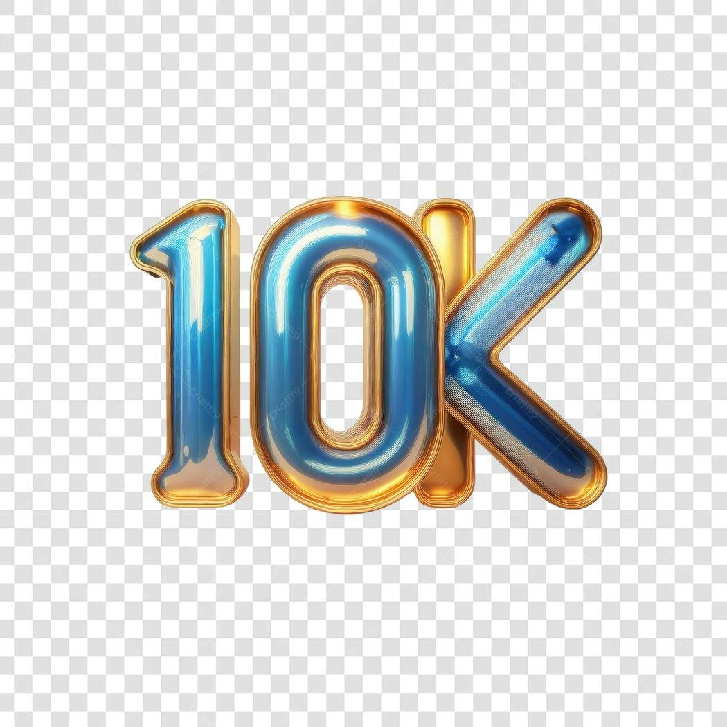 Banner 10k Seguidores PNG com fundo transparente