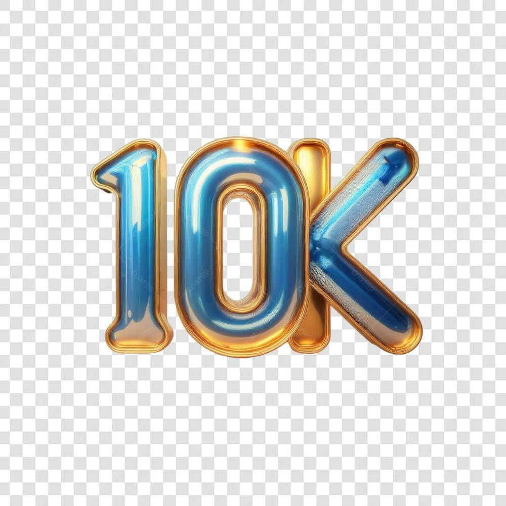 3D render 10K Seguidores Instagram Número Elemento para Composição  png (7)