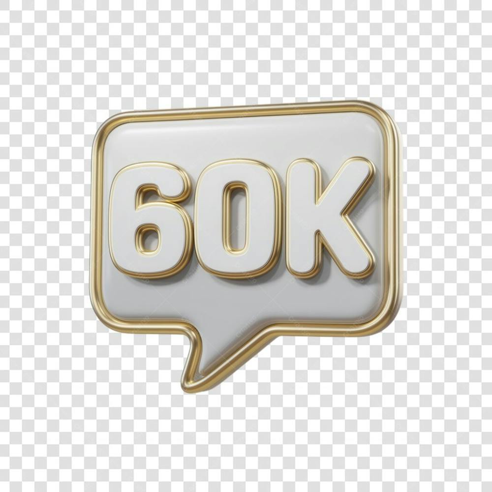 3D render 60K Seguidores Instagram 60 Mil Número Elemento para Composição  png (4)
