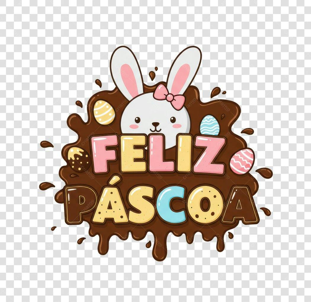 Post Instagram Feliz Páscoa PNG com fundo transparente