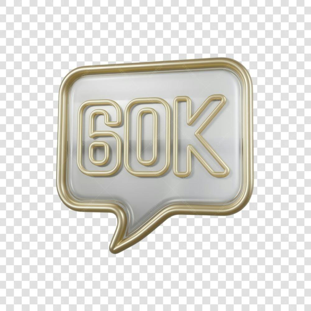 3D render 60K Seguidores Instagram 60 Mil Número Elemento para Composição  png (8)