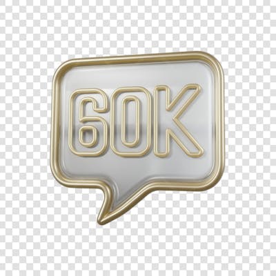 3D render 60K Seguidores Instagram 60 Mil Número Elemento para Composição  png (8)