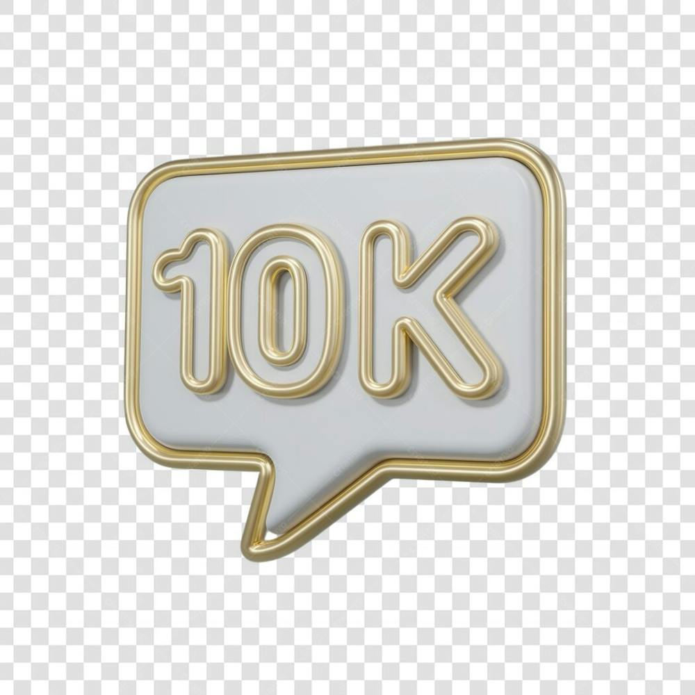 3D render 10K Seguidores Instagram 10 Mil Número Elemento para Composição  png (8)