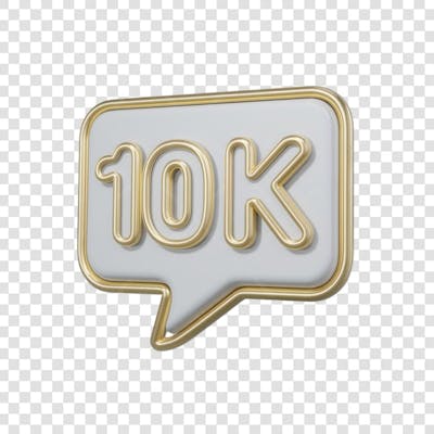 3D render 10K Seguidores Instagram 10 Mil Número Elemento para Composição  png (8)