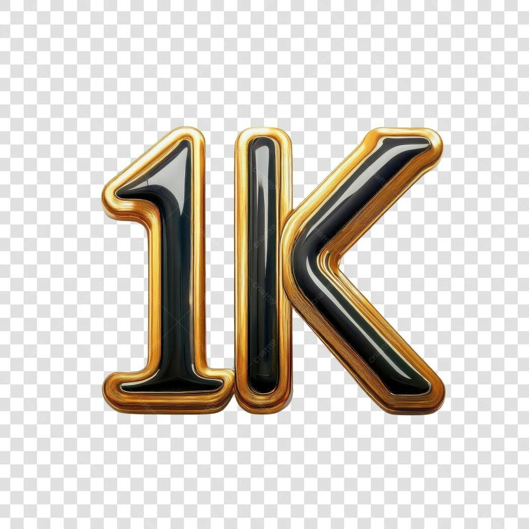 Logo 1k Seguidores PNG com fundo transparente
