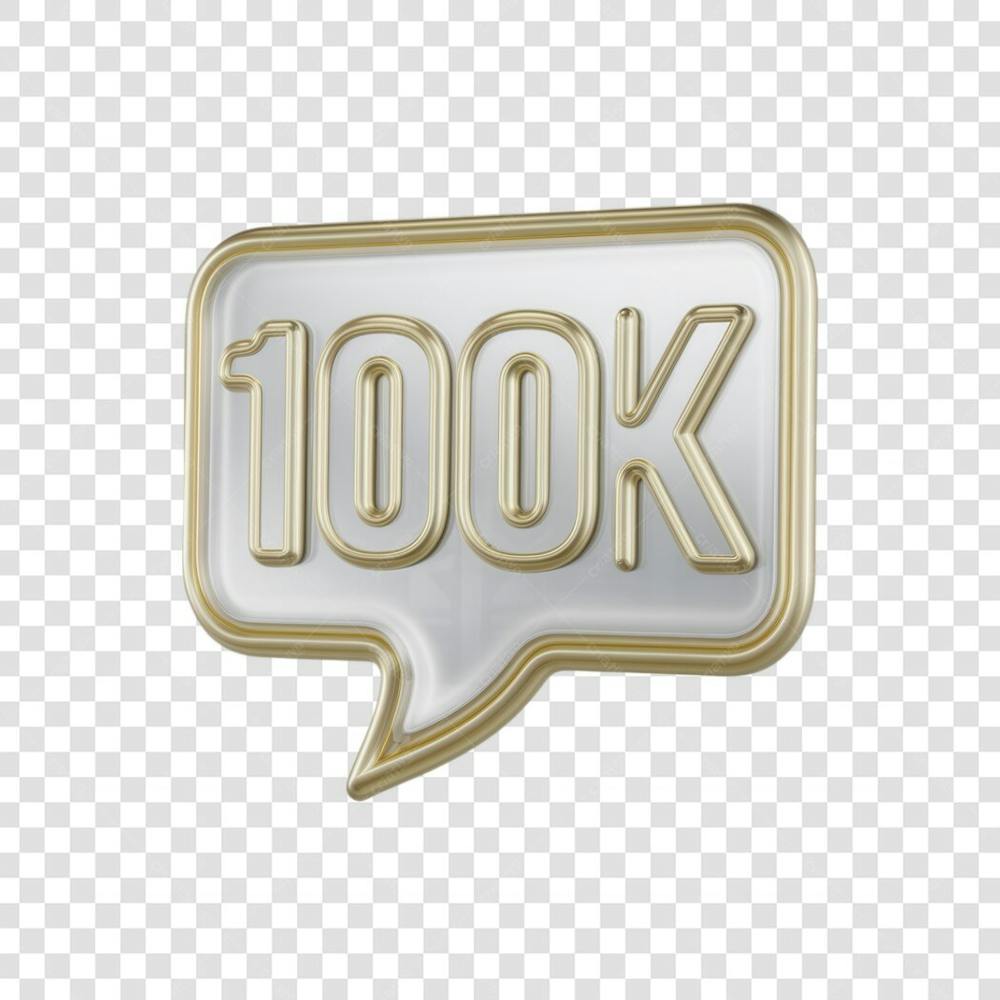 3D render 100K Seguidores Instagram 100 Mil Número Elemento para Composição  png (7)