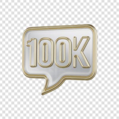 3D render 100K Seguidores Instagram 100 Mil Número Elemento para Composição  png (7)