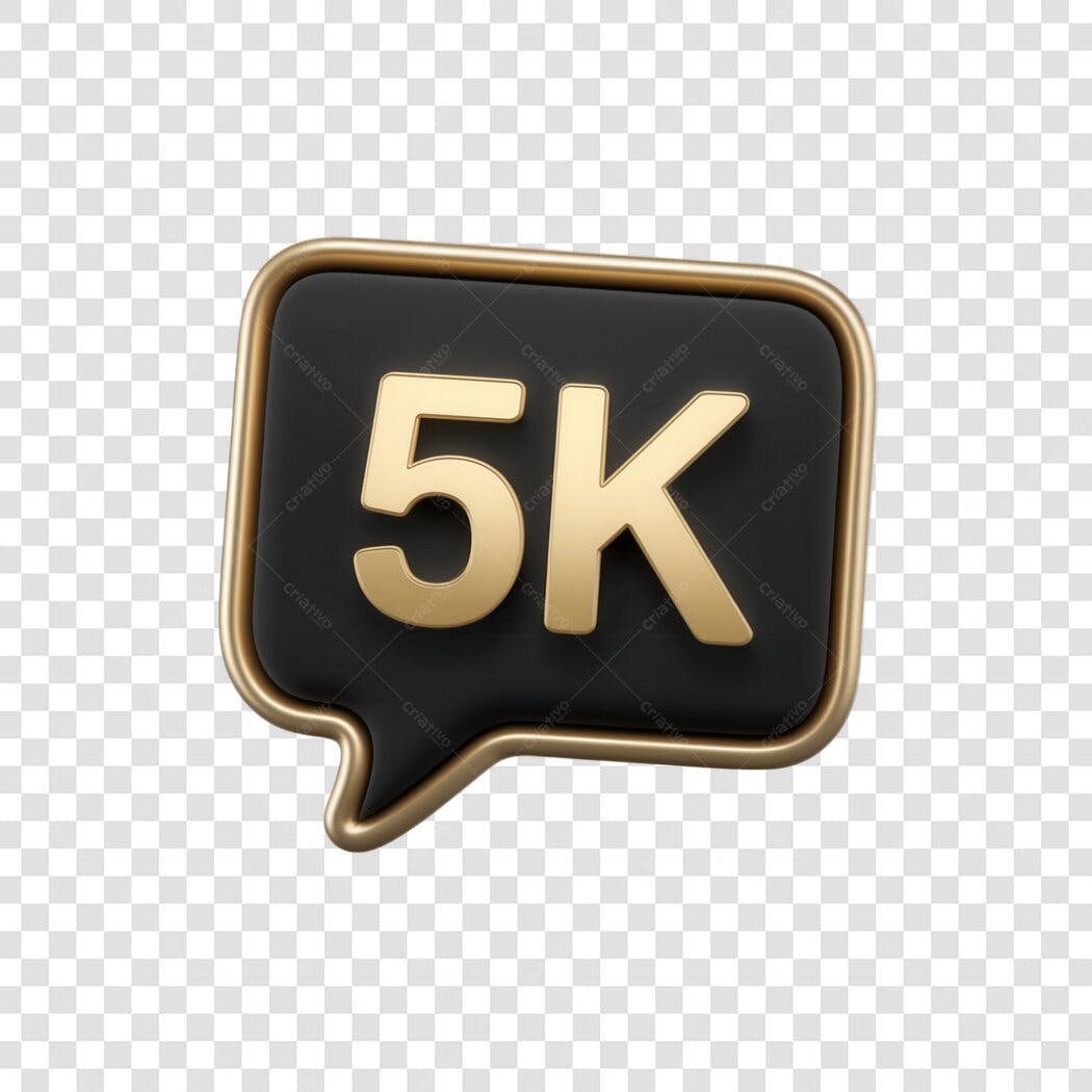 Icone 5K seguidores PNG com fundo transparente
