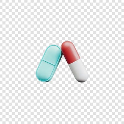 Selo 3D render Remédio Farmácia Cápsula Formulas Medicamnetos elemento o ícone logo PSD png (132)