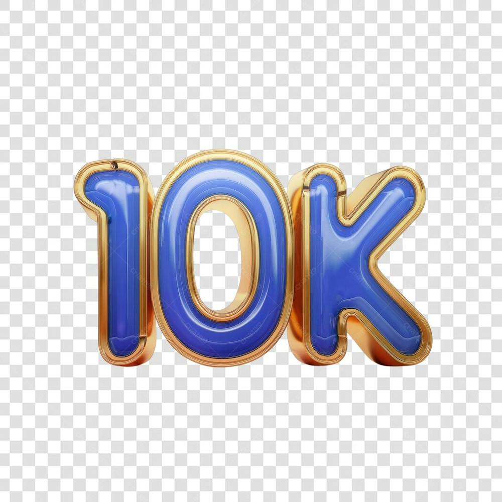 3D render 10K Seguidores Instagram Número Elemento para Composição  png (12)