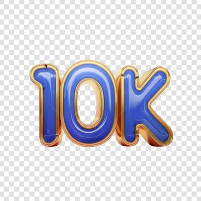 3D render 10K Seguidores Instagram Número Elemento para Composição  png (12)