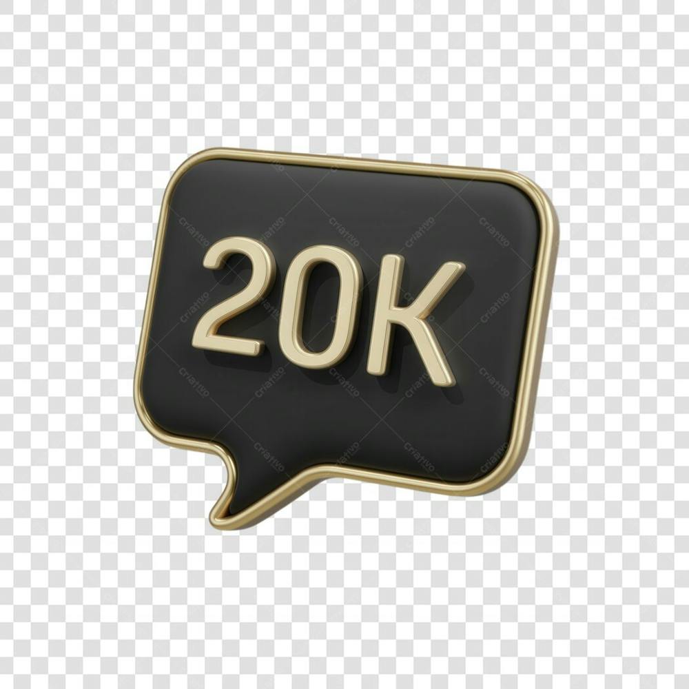 3D render 20K Seguidores Instagram 20 Mil Número Elemento para Composição  png (5)