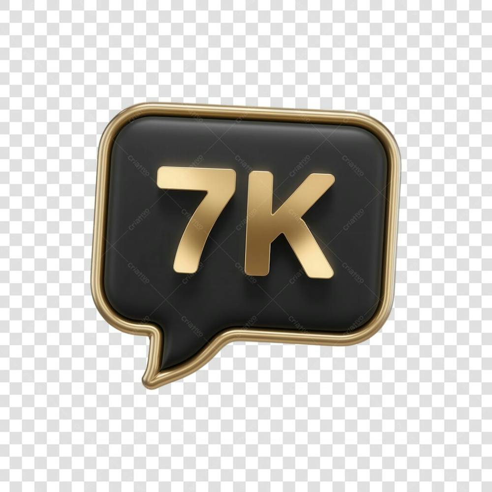 3D render 7k Seguidores Instagram 7 Mil Número Elemento para Composição  png (11)