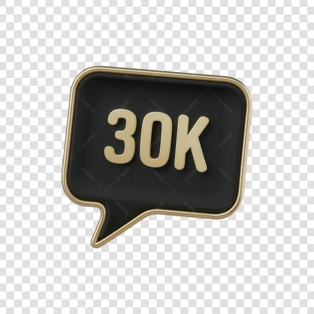 3D render 30K Seguidores Instagram 30 Mil Número Elemento para Composição  png (3)