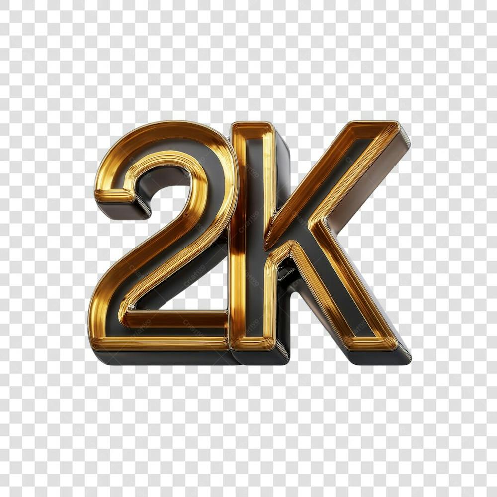 3D render 2K Seguidores Instagram Número Elemento para Composição  png (4)