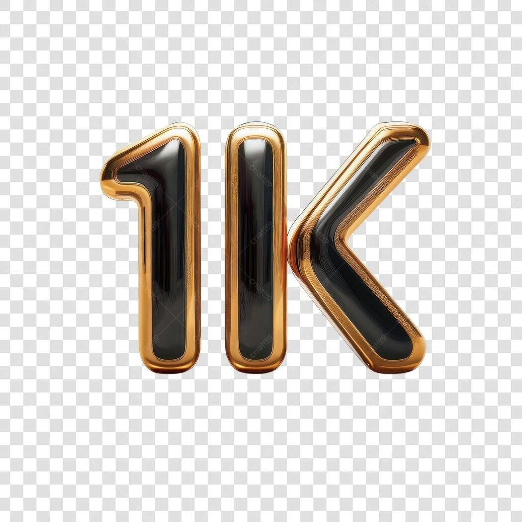 Logo 1k Seguidores PNG com fundo transparente