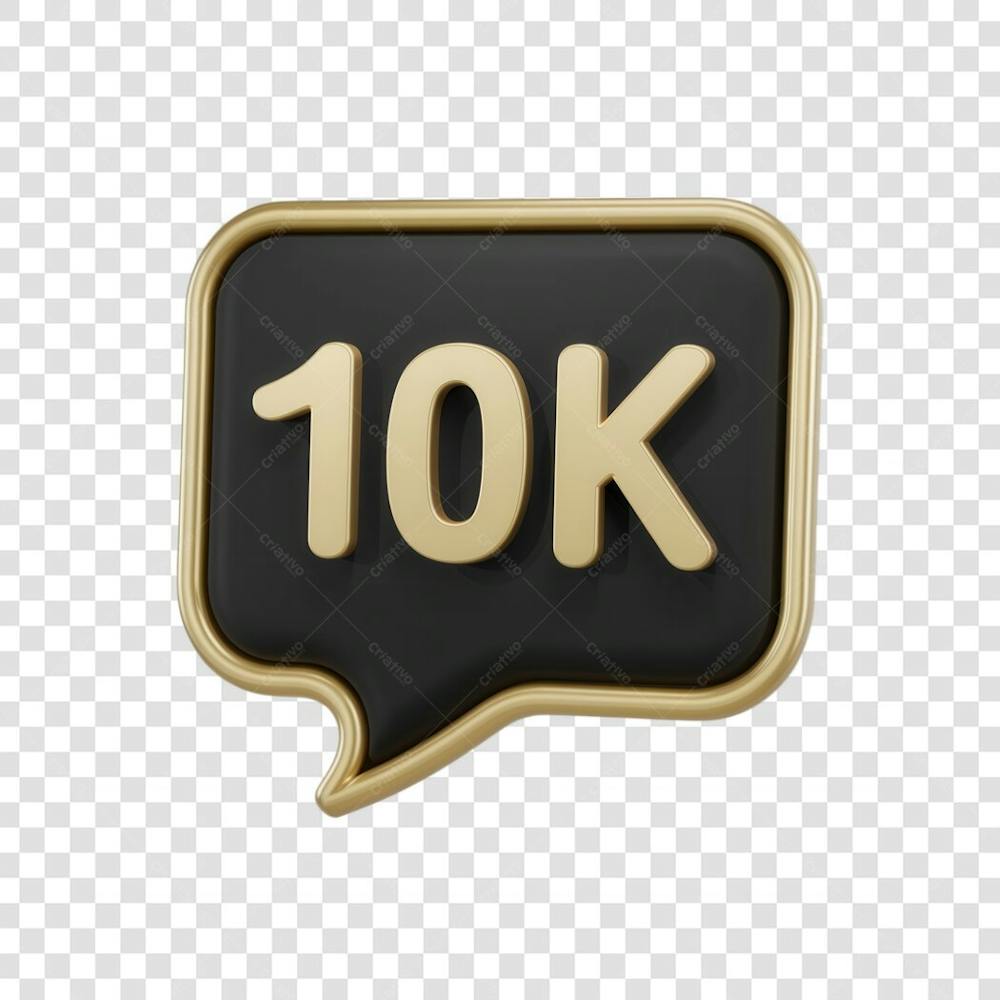 3D render 10K Seguidores Instagram 10 Mil Número Elemento para Composição  png (4)