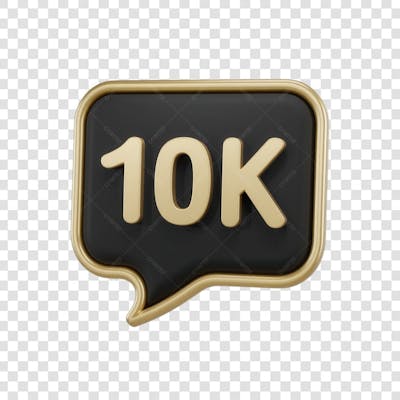 3D render 10K Seguidores Instagram 10 Mil Número Elemento para Composição  png (4)