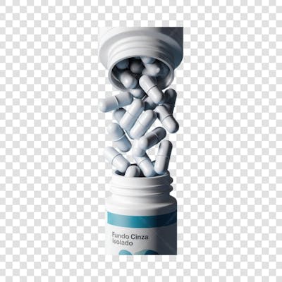 Selo 3D render Remédio Farmácia Cápsula Formulas Medicamnetos elemento o ícone logo PSD png (101)
