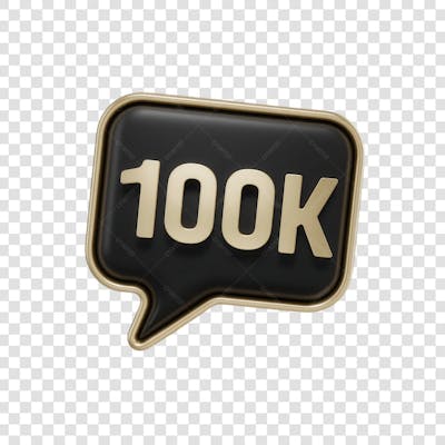 3D render 100K Seguidores Instagram 100 Mil Número Elemento para Composição  png (5)