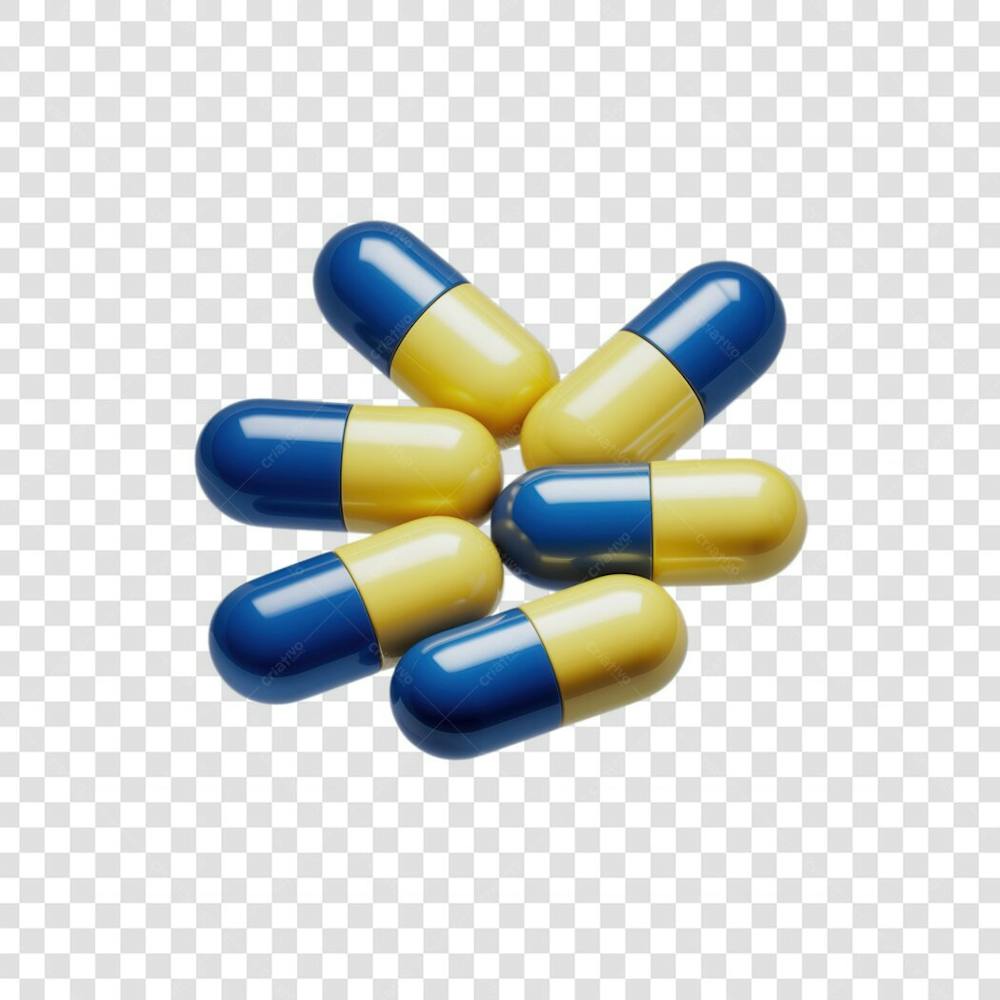 Selo 3D render Remédio Farmácia Cápsula Formulas Medicamnetos elemento o ícone logo PSD png (6)