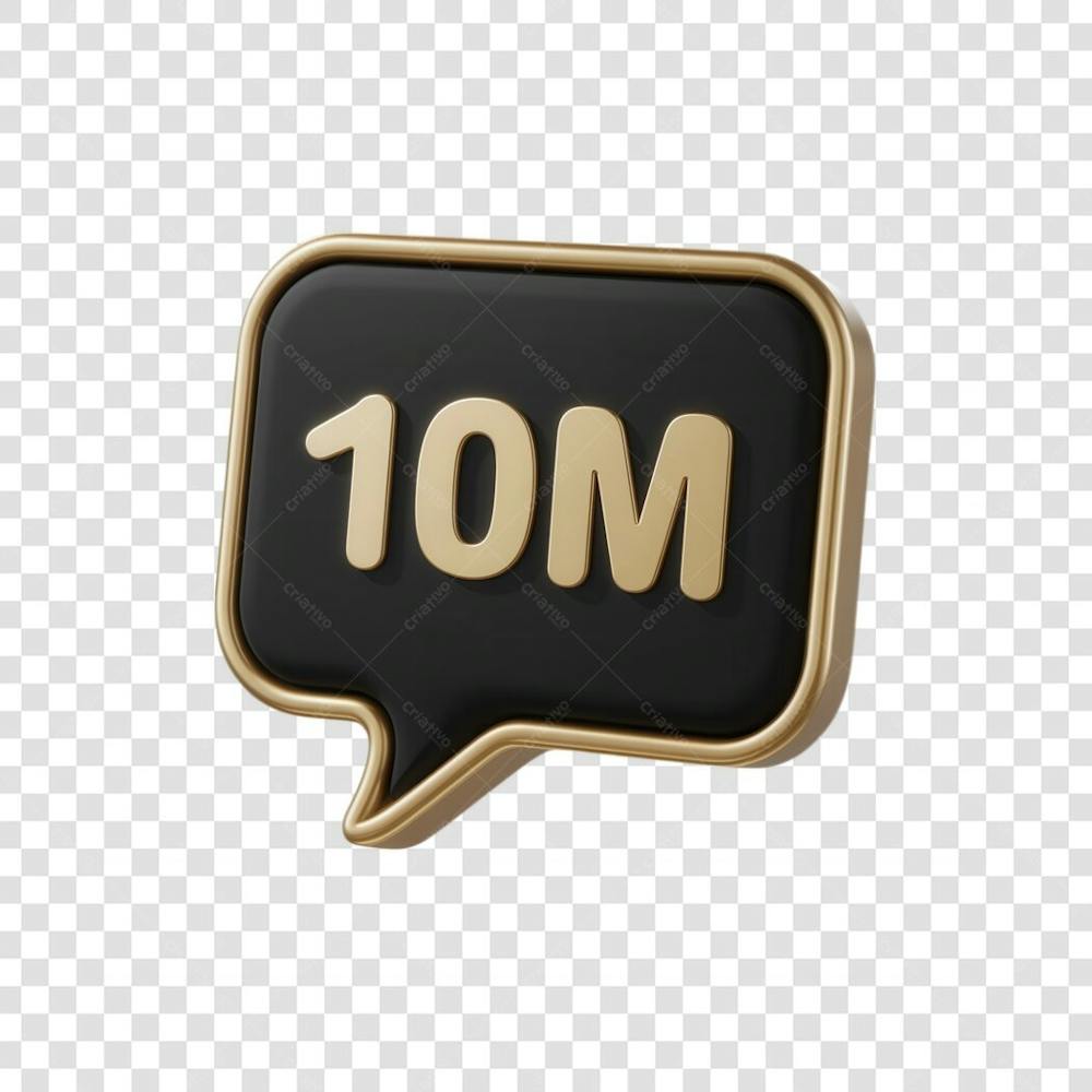 3D render 10M Seguidores Instagram 10 Milhõs Número Elemento para Composição  png (6)