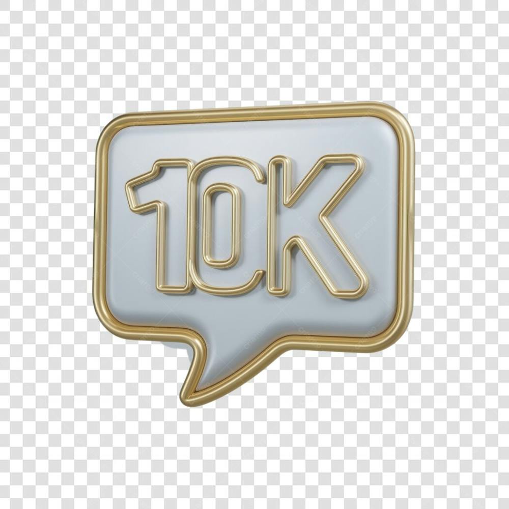 3D render 10K Seguidores Instagram 10 Mil Número Elemento para Composição  png (1)