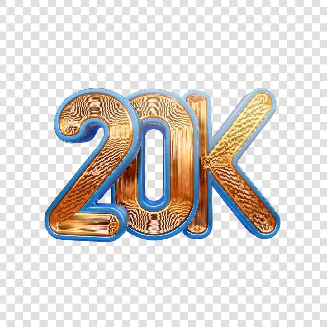 Post Instagram 20k Seguidores PNG com fundo transparente