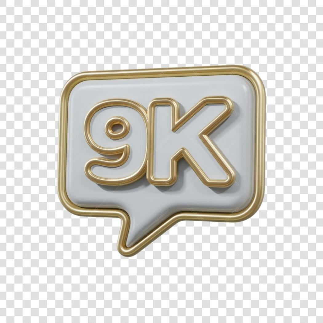 Icone 9k Seguidores PNG com fundo transparente