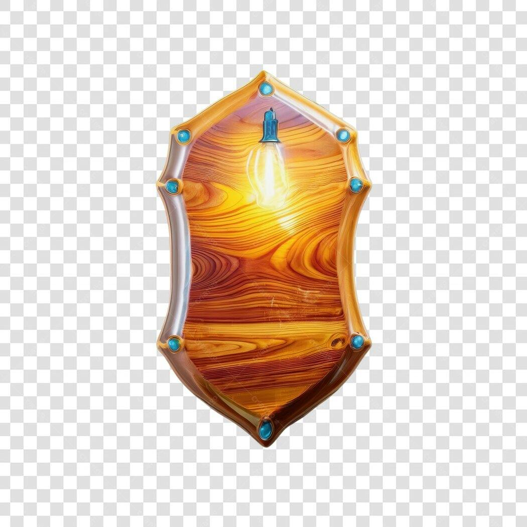 Banner Madeira com lâmpada PNG com fundo transparente