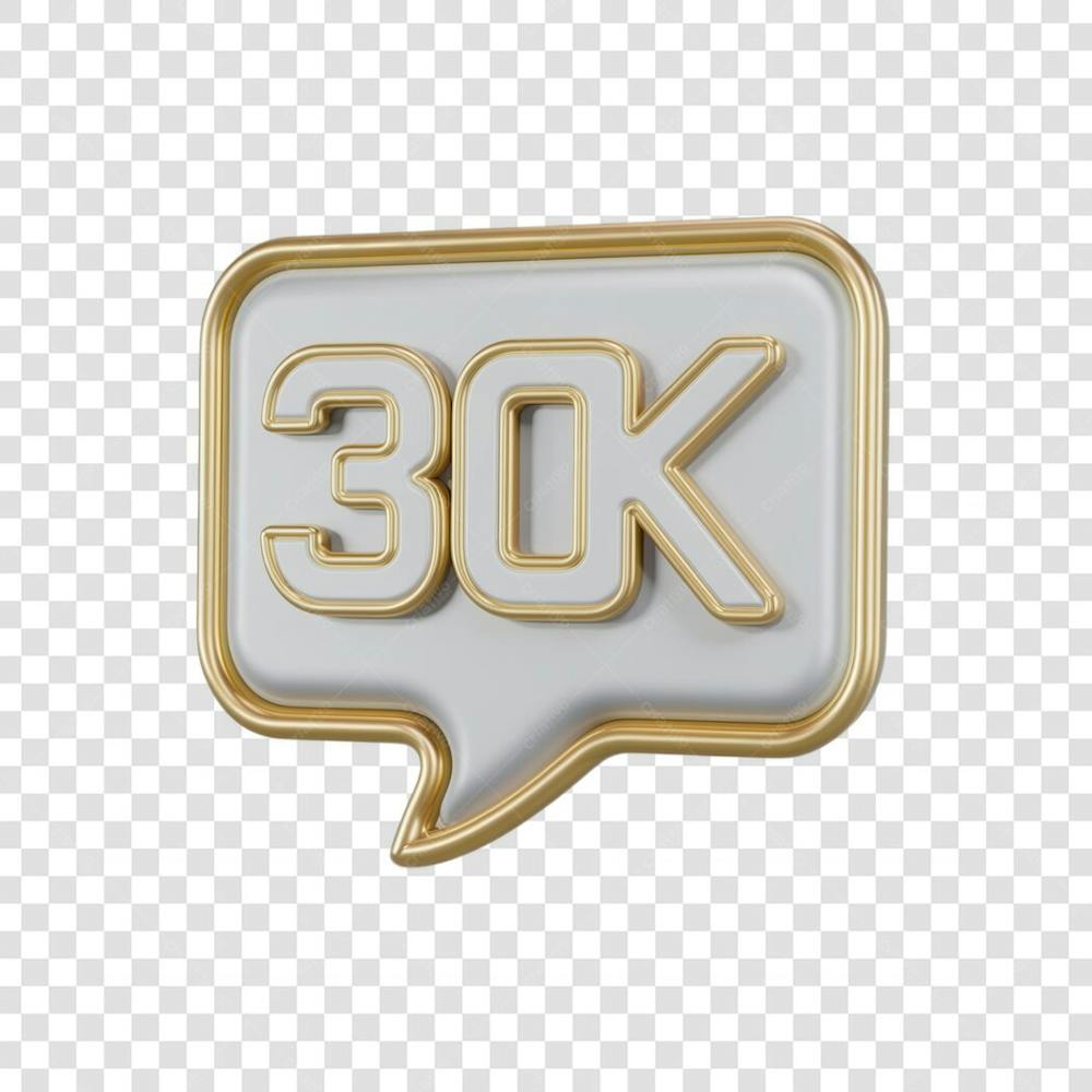 3D render 30K Seguidores Instagram 30 Mil Número Elemento para Composição  png (1)