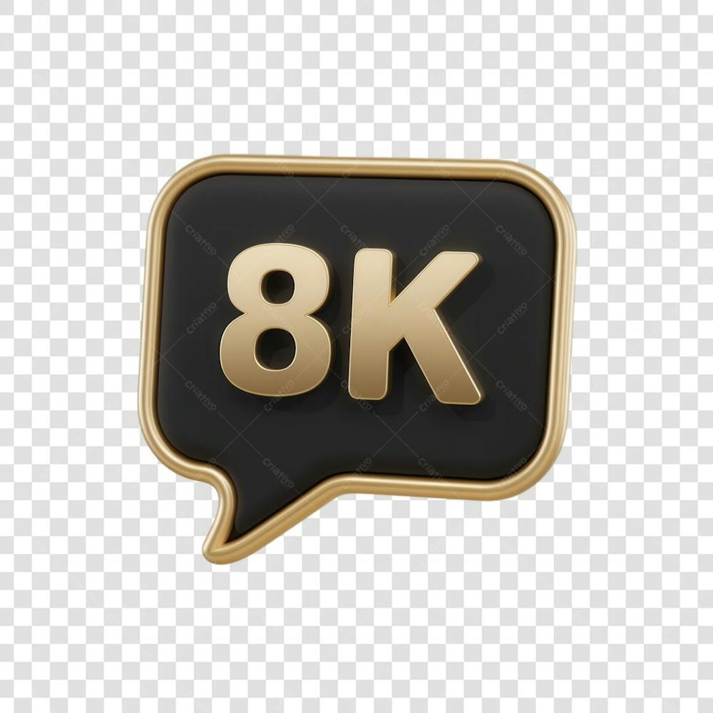 3D render 8k Seguidores Instagram 8 Mil Número Elemento para Composição  png (8)