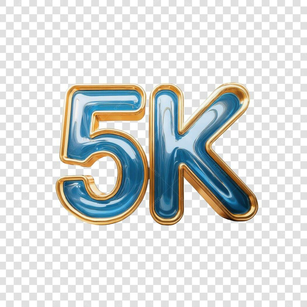 Logo 5K Seguidores PNG com fundo transparente