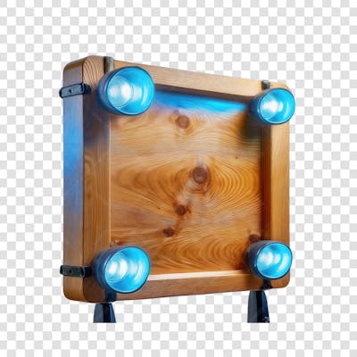3D render Madeira Quadrada Elemento para Composição Flayer ícone png (6)