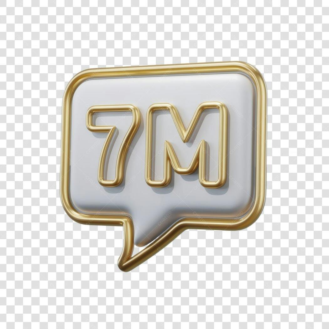 Icone 7 Milhões Seguidores PNG com fundo transparente