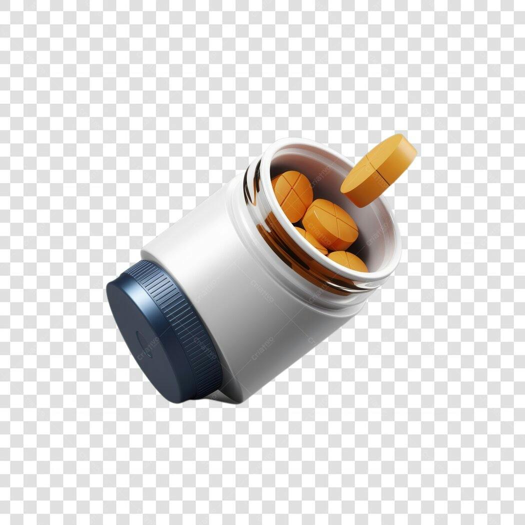 Mockup Frascos Comprimidos PNG com fundo transparente