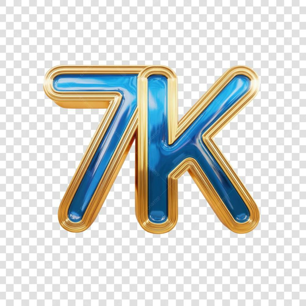3D render 7K Seguidores Instagram Número Elemento para Composição  png (4)