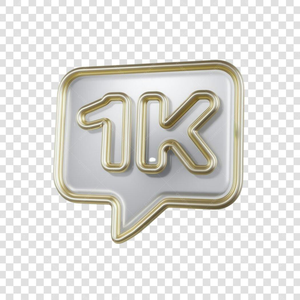 Logo 1K Seguidores PNG com fundo transparente