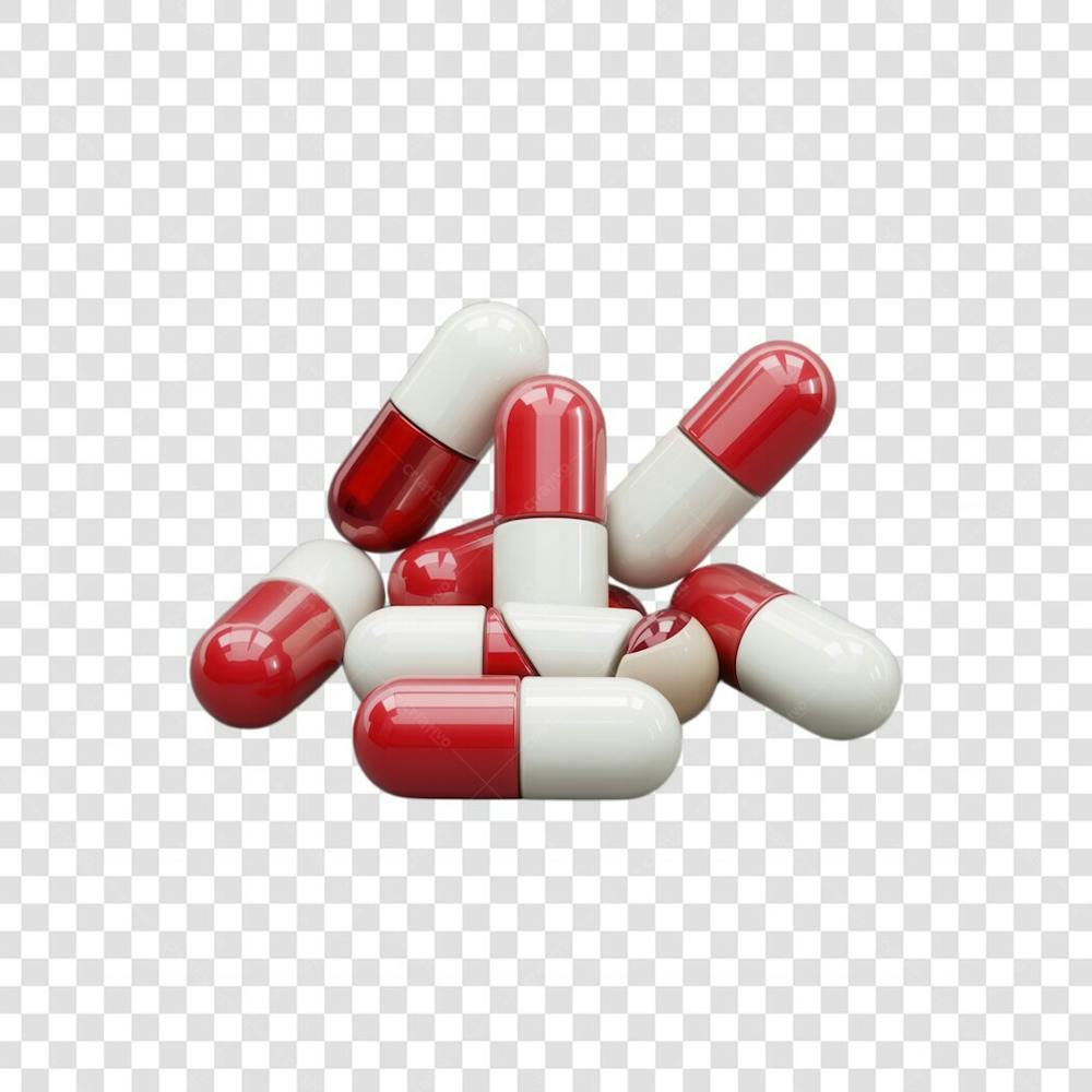 Selo 3D render Remédio Farmácia Cápsula Formulas Medicamnetos elemento o ícone logo PSD png (127)