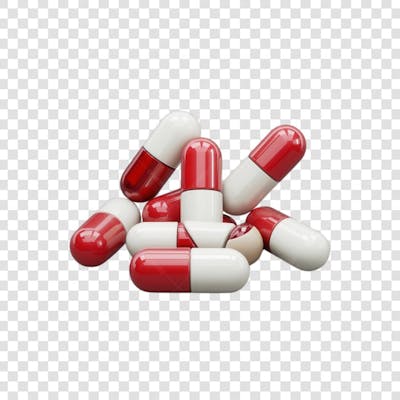 Selo 3D render Remédio Farmácia Cápsula Formulas Medicamnetos elemento o ícone logo PSD png (127)