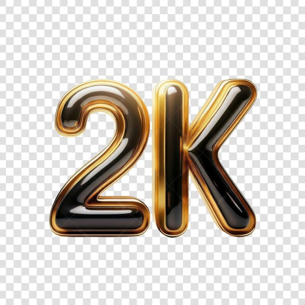 Logo 2K Seguidores PNG com fundo transparente