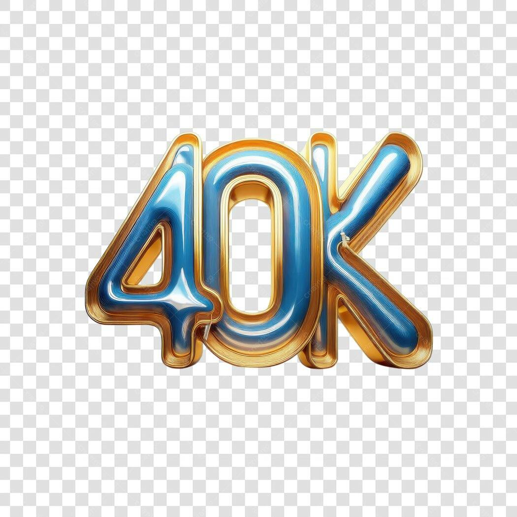 Logo 40k Seguidores PNG com fundo transparente