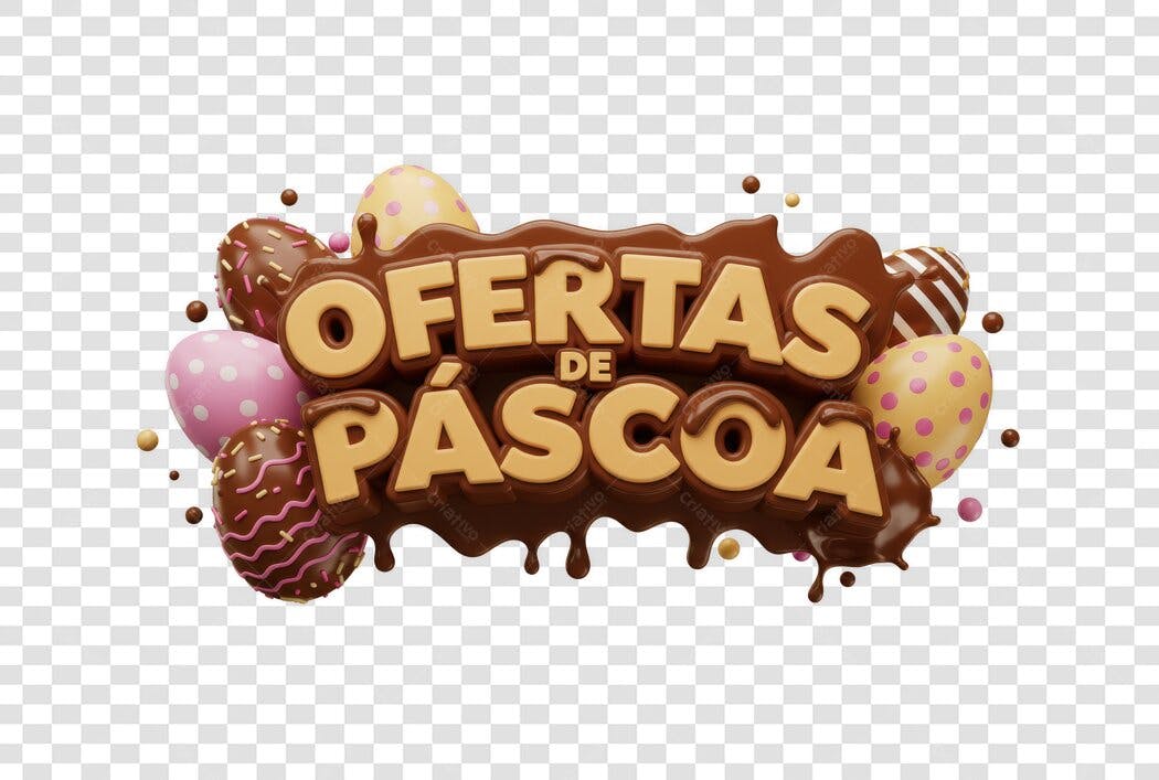 Banner Páscoa Ofertas PNG com fundo transparente