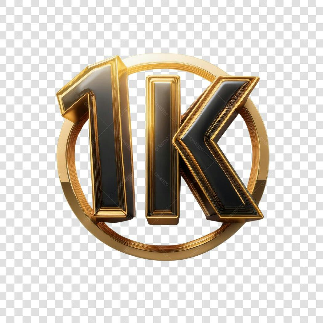 Logo 1k Seguidores PNG com fundo transparente