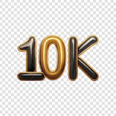 3D render 10K Seguidores Instagram Número Elemento para Composição  png (15)